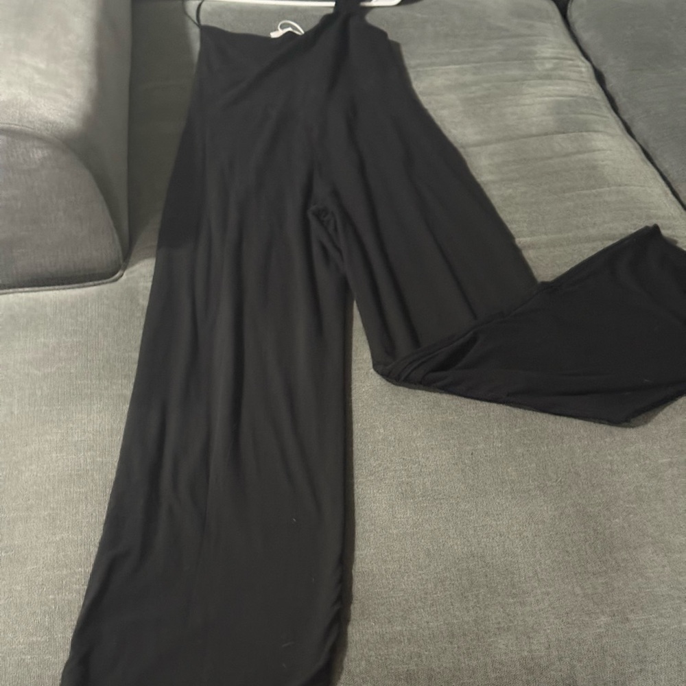 Skin  Black Women's Jumpsuit one shoulder great for spring summer vacation